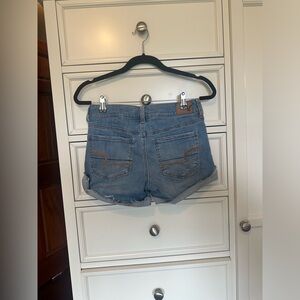 American Eagle Medium Wash Super Super Stretch Jean Shorts